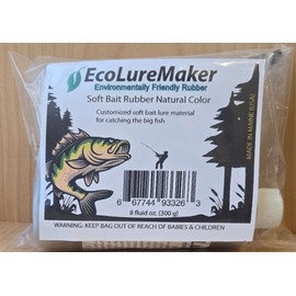 Biodegradable Soft Bait Rubber Natural EcoLureMaker 200 Grams (0.4 lbs)