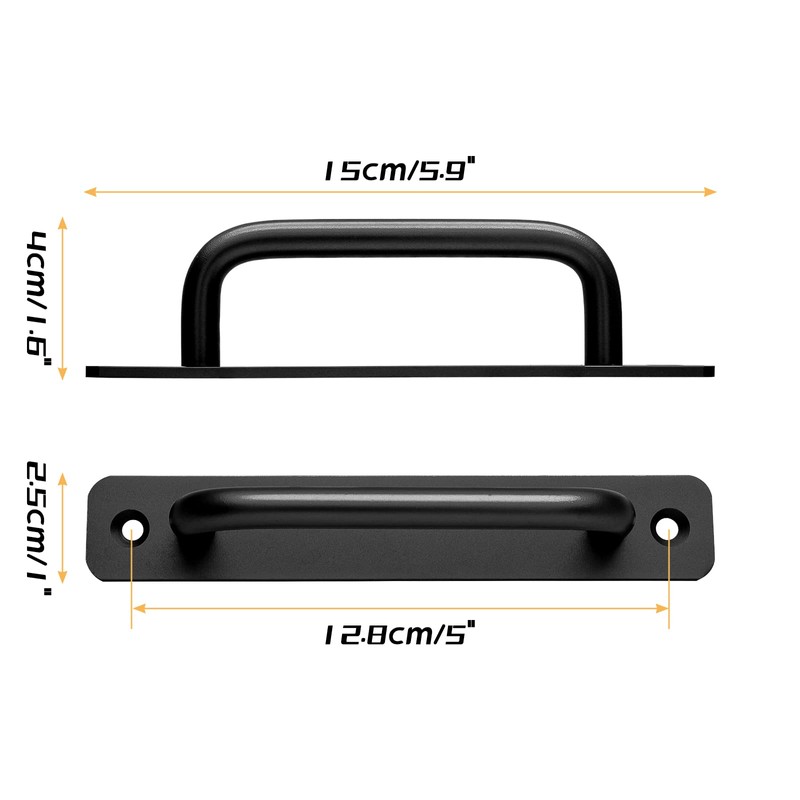 Piutouyar 2 Pack Aluminum Alloy Sliding Barn Door Handle, 128mm