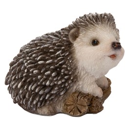 Uvia H24192 Mini Hedgehog on Stump 2.0 x 1.4 x 1.6 inches (5 x 3.5 x 4 cm) Doll Figurine Figurine Animal Garden Decoration Realistic Cute Mouse