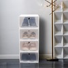 Gdrasuya10 20x Stackable Foldable Shoe Box Household Storage Plastic Cabinet