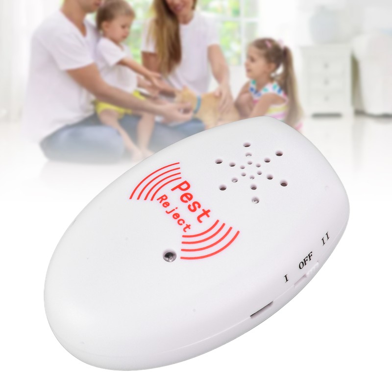 Multifunction Ultrasonic Electronic Mosquito Repellent Pest Repeller USB Rechargeable White