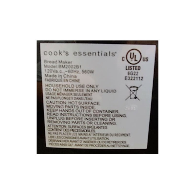 Paddle for Bread Maker Model Cook's Essentials BM2002B1 only