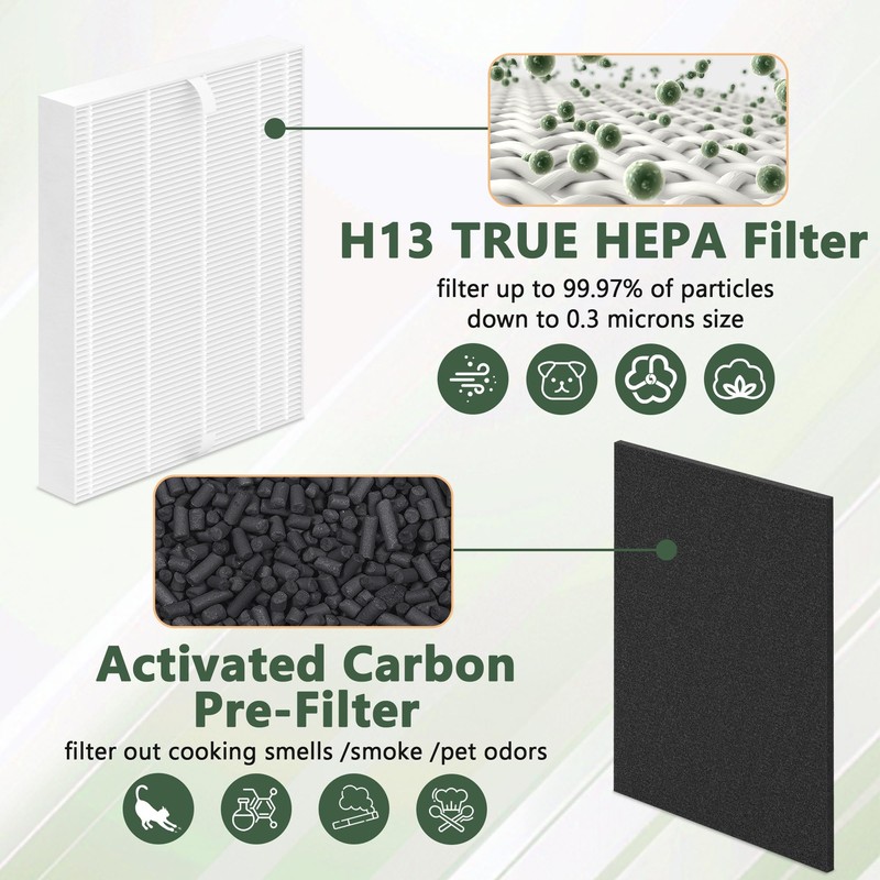 VALZONE AP-1216-FP Replacement Filter for Coway AP-1216L Purifier, Include 2