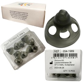 Open Smokey Dome Large for Phonak,054-1989,1 Pack/10 Domes, Genuine OEM Switzerland Hearing Domes by Sonova