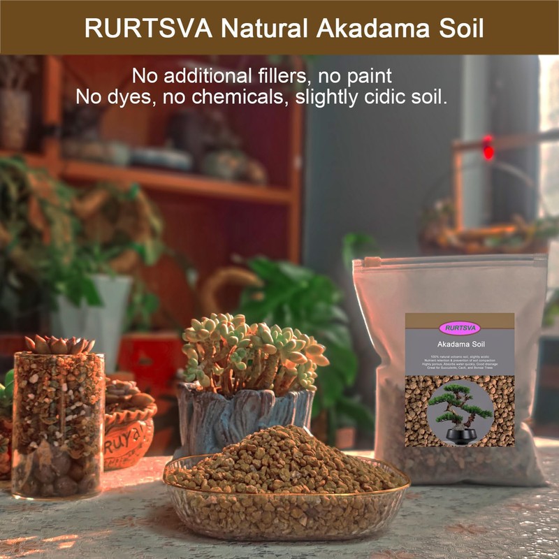 Rurtsva Akadama Bonsai Soil 2lbs Horticultural Potting Soil Amendment Cacti