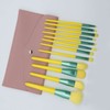 12pcs Cosmetic Brush Set Synthetic Fiber Wooden Handle Professional Makeup