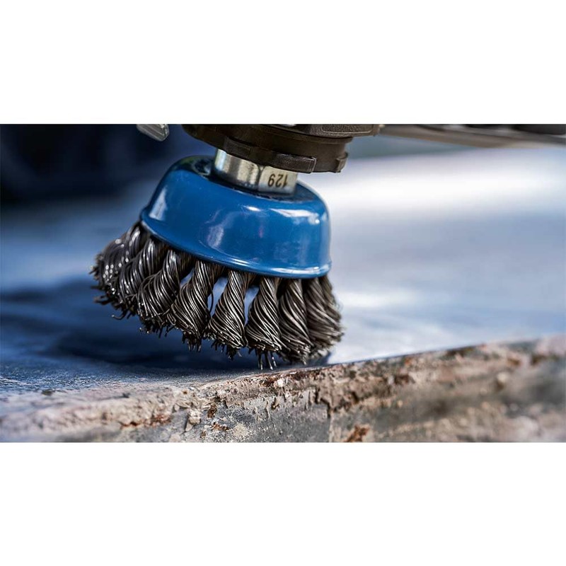 Bosch 1x PRO Steel Longlife Cup Brush, Knotted Wire for