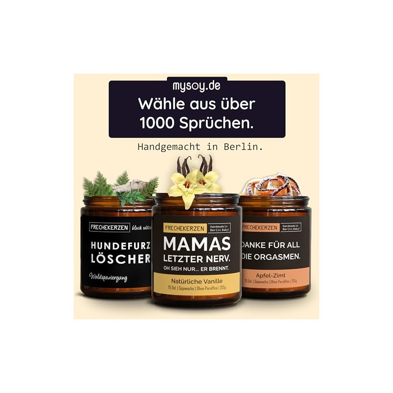 Muttertag Geschenk | Mamakerze Kaffee Duftkerze | Handgemacht aus Sojawachs