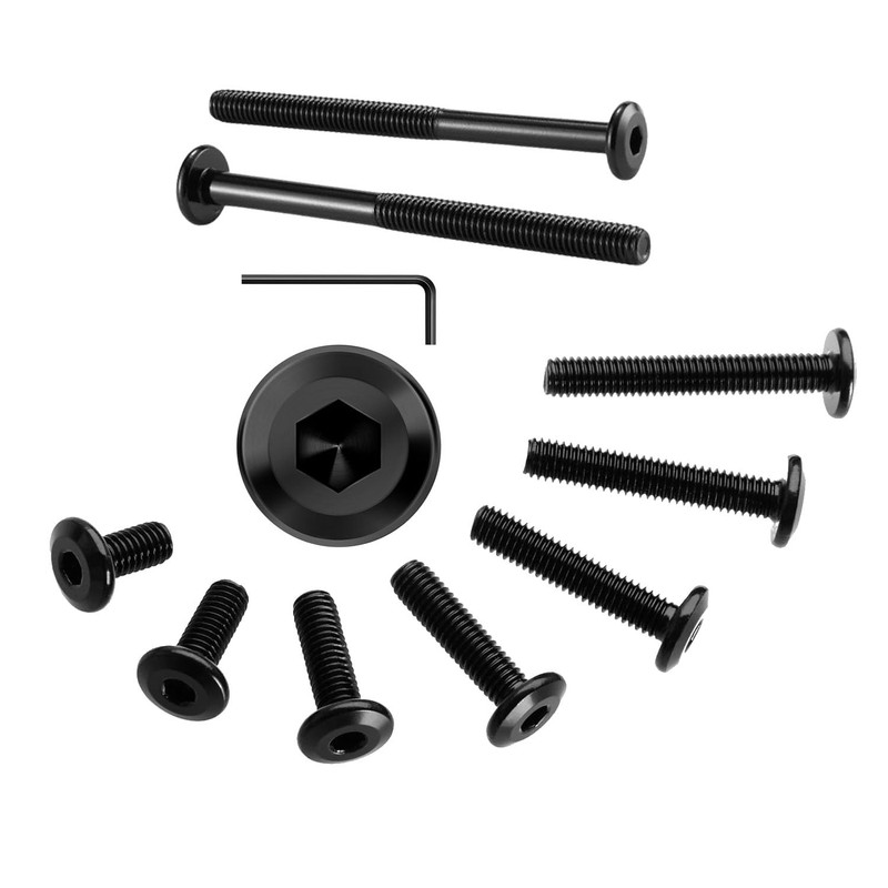 M6x120mm 10Pcs Flat Head Hex Socket Cap Screws Bolts,Furniture Screws,Carbon