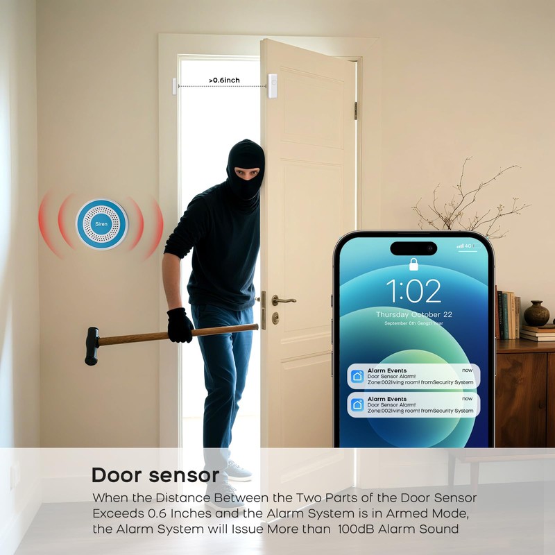 XNY Smart Home Security Systems, Wireless Home alarm systems with