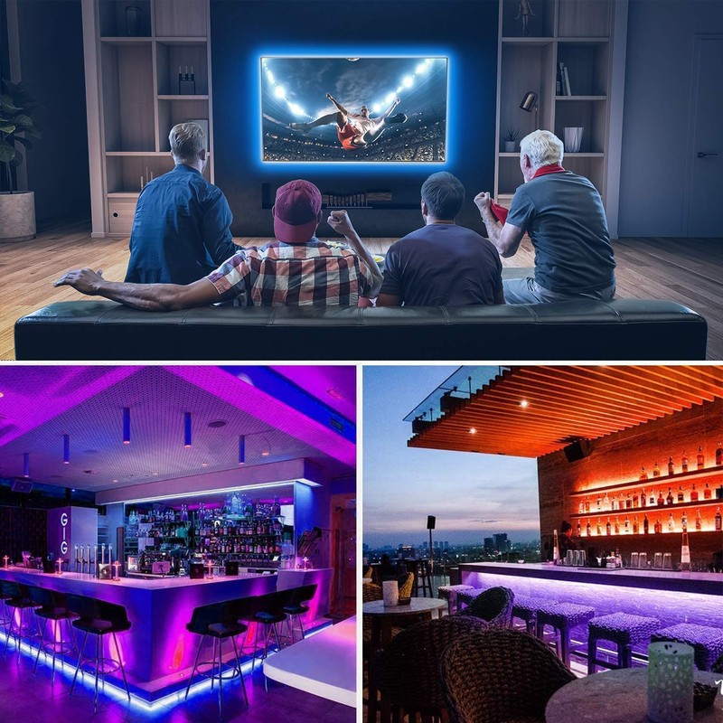 PAUTIX 5V USB COB RGB LED Strip Light 4.92ft/1.5m Color