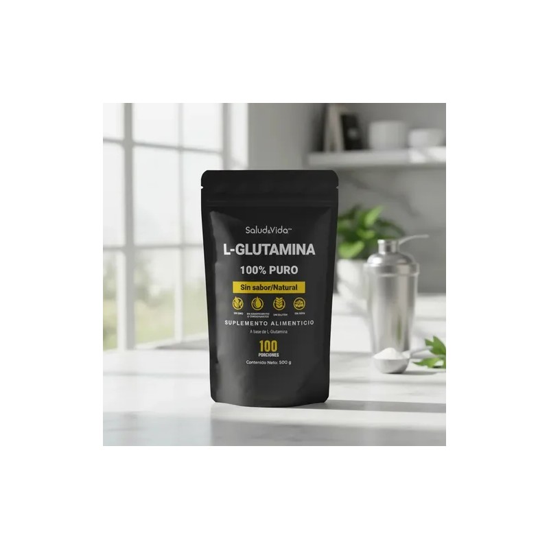 L-glutamina En Polvo - 500 Gramos - Salud&vida Mx Sin