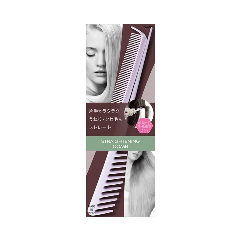 Bess Industry STC-1200PU Purple Straightening Comb (1 Piece)
