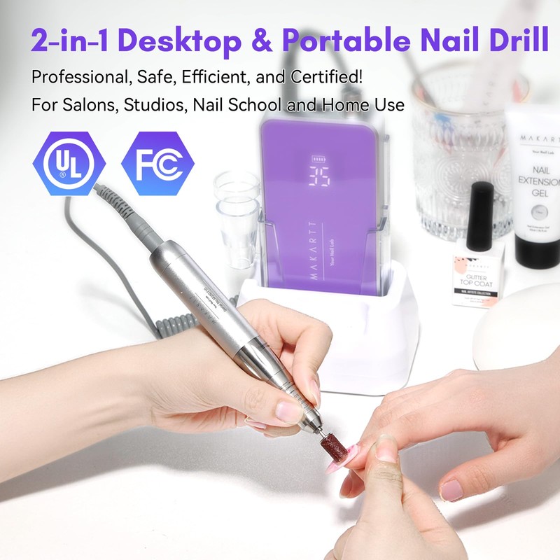 Makartt Professional Nail Drill - 35000RPM Electric Nail File with