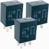 871E-1A-D-R1 U15 Relay (3-Pack), 12VDC 35A 4-Pin SPST Automotive Relay