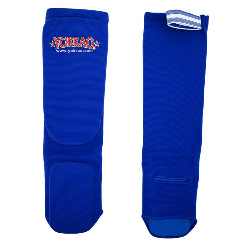 Yokkao Muay Thai Boxing Shin Guards Blue Cotton