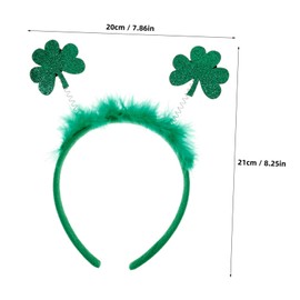 Vaguelly 2pcs Saint Patricks Day Festival Hair Headbands Lightweight Clover Hair Accessories for Party Celebration for Women