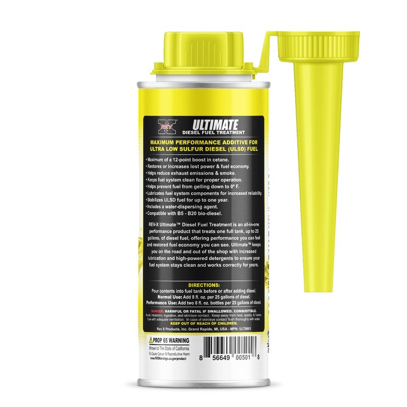 REV X Ultimate Diesel Fuel Additive (4 Pack) - Boosts