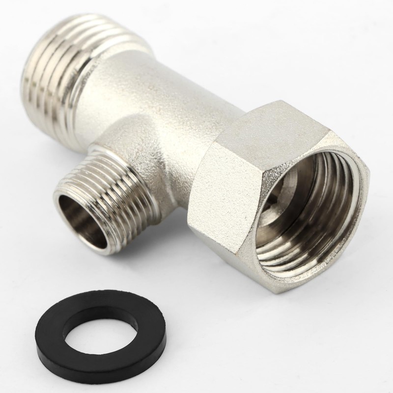 Bidet T Adapter, 3 Way Adapter or Tee Connector (Thread