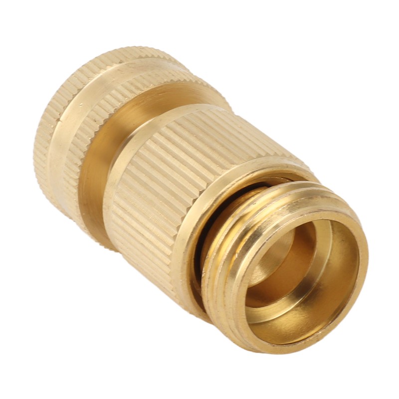 2PCS Water Hose Quick Connector Brass 3/4 Inch Male and