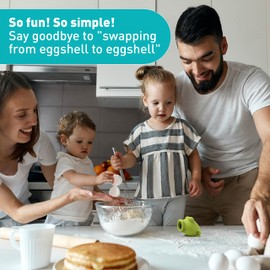 Peleg Design Silicone Egg Separator, Separate Egg Yolk from Egg White, Swallow Release, Yolk Divider Egg Extractor, Kitchen Gadgets Baking Tools (YolkFrog)