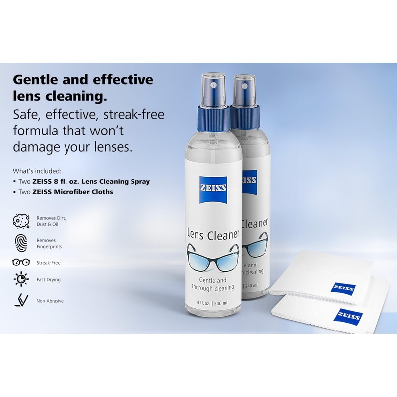 ZEISS Lens Care Pack – 2x 8oz Streak-Free Lens Spray