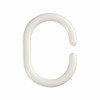 Wideskall® 12 Pieces Plastic Shower Curtain Hook Rings, White