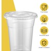 100 Sets - Clear Plastic Cups with Lids and Straws,