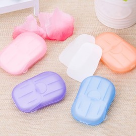 Zhhuoc 500 foglie di sapone da viaggio ecologiche, detergente portatile con 5 profumi, carta detergente per le mani in carta colorata per sapone, biodegradabile, per campeggio/escursionismo (6,5 x 4