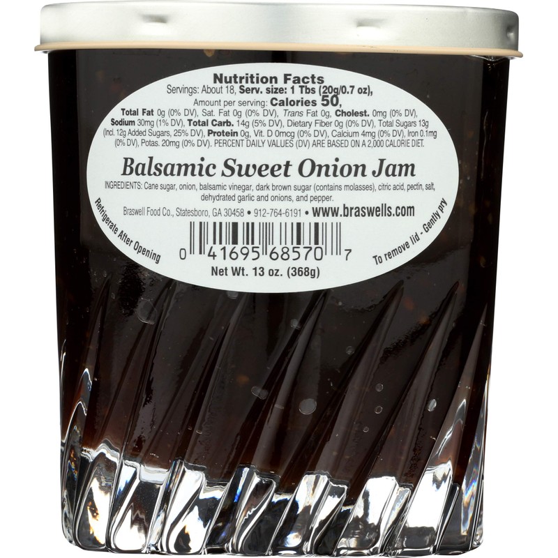 BRASWELLS Balsamic Sweet Vidalia Onion Jam, 13 OZ