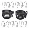 20PCS 55MM Black Metal Curtain Ring with Eyelet and 20pcs
