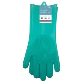 Sophisti-clean Scrubbing Gloves Heat Resistant Kitchen Scrubbers, One Size, Teal