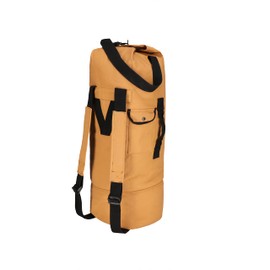 WHITEDUCK G.I Top Load Military Rucksack Style Double Strap Duffel Bag Heavy Duty and Water Resistant- Gym, Sports, Travel, Hiking, Backpacking (21" x 37", Tan)