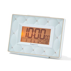 Francfranc Franc Abisco Radio Digital Clock, Pink, Table Clock, Sparkle, Compact, Radio Clock