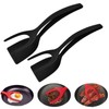 2 in 1 Grip and Flip Spatula Tongs, Flexible Nonstick