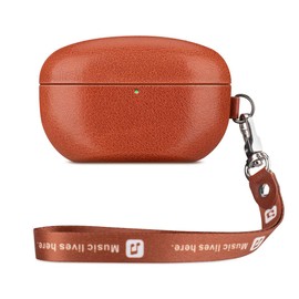 Sony WF-1000XM5 Case, [Full grain leather] brown with carabiner