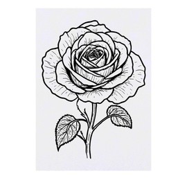 Groß 'Rose' Temporäre Tätowierungen (TO00074435)