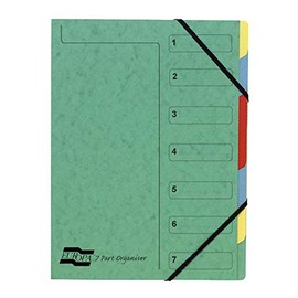 Exacompta Europa Multipart File, A4, 500 Micron, 7 Part - Green