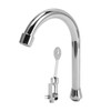 Foot Pedal Faucet Set Stainless Steel Hands Free Silver Touchless