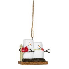 Ganz Smores First Home Ornament Home Sweet Home, Resin, Polyresin, 2.5 inches Width, 2.25 inches Height, White