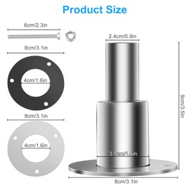 Linkstyle Thru Hull Exhaust Skin，Fitting 24mm Tube Pipe Stainless Steel 316, for Webasto Eberspacher Diesel Parking heaters (Straight)