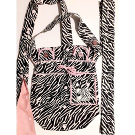 Zebra. Catheter Night Bag Holder with a Pocket, Tube Cover (1 Meter Long), Adjustable Handle + Over Shoulder Strap. Cover for a Catheter Night Bag. Ideal for a Wheelchair User.
