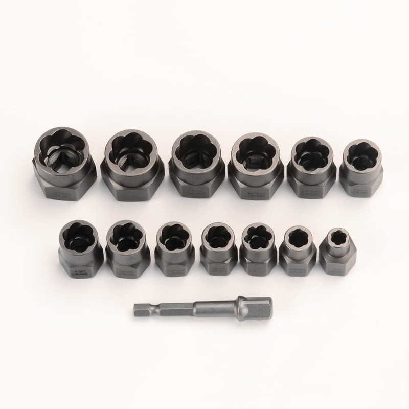 Nut Twister 14 Piece Set, Nut Extraction Socket, Nut Socket