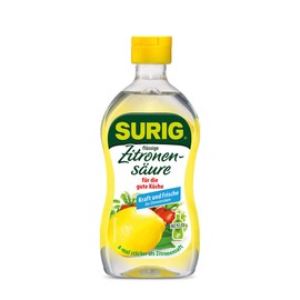 SURIG Citric acid - your all-rounder for kitchen and household in the practical Surig bottle (390 g) - the original. Naturally effective.