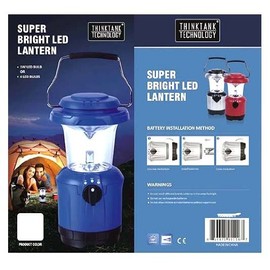 ToolUSA Think Tank Technology Super Bright LED Lantern | 9.75" Height, 4" Diameter | Dual Lighting Modes | 4" Reflector | Camping & Emergency Light