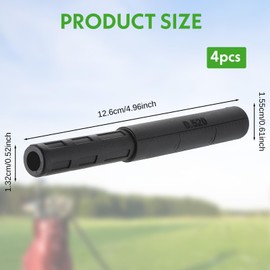 JIYIN 0.52" Golf Club Shaft Extension, Black Carbon Fiber Golf Shaft Extender Rod Club Shaft Extension Golf Wood Accessories for Putter Iron Golf Club Shafts