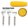 3pcs Stainless Steel Corn Cutter Peeler Safe Quick Clean Comfortable