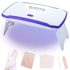 Oaec LED & UV Nail Light, 36W Gel Nail Light, UV Light, For Resin, Curing Light, Double Light Source, Compatible with All Gels, Foldable, UV Light, Convenient to Carry, Includes UV Protection Gloves, Instruction Manual (English Language Not Guaranteed)