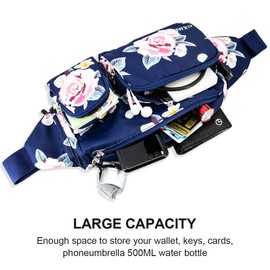 CXWMZY Fanny Pack For Women & Men Waist Bag Hip Bum Bag, Strap Extension Large Capacity Easy Carry Any Phone, Passport, Wallet, for Outdoors Workout Traveling Casual Running Hiking Cycling Dog Walking