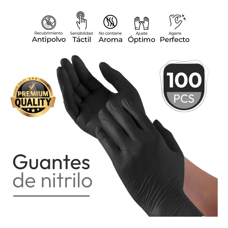 Guantes De Nitrilo Libres De Latex 1000 Pz Azul